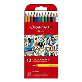 CARAN D'ACHE 1291.712 Buntstifte SCHOOL, permanent, 12er Karton-Etui