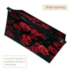 2 Pack Tissue Box Cover Holder, Red Roses Rectangle Leather
