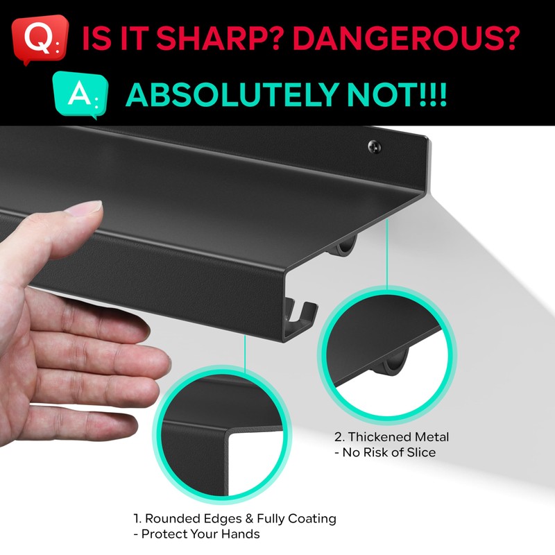 Metal Shelf Compatible with Tonal Accessories, Floating Shelf Organizer for