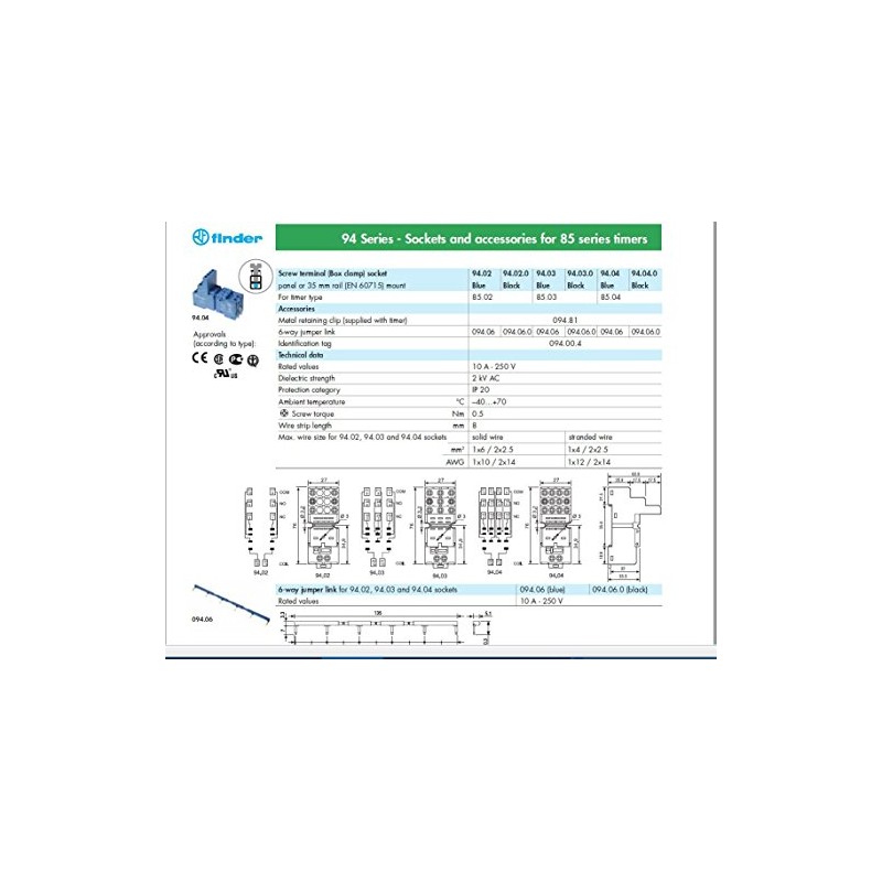 Finder 94.74 Screw Socket