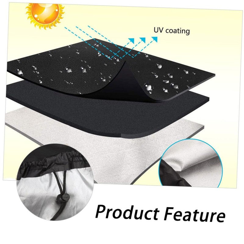 Gatuida Outdoor BBQ Grill Cover Durable Round Shape Barbecue Protector