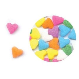 Multi-Color Pastel Heart Sprinkles/Quins, 2.5 Ounces