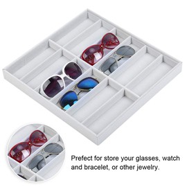 Caja De Almacenamiento De 12 Gafas De Sol, Organizador De Exhibición De Joyas Para Gafas De Sol, Reloj, Pulsera, Estuche Para Joyas