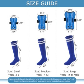 Soccer Shin Guards 4 Pairs Shin Guards Soccer for Youth Kids Toddler with 4 Pairs Striped Soccer Socks Calf Protective Gear Shin Pads Equipment for 3-6 Years Old Boys Girl, Red White Blue Black