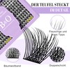 B&Qaugen Individual Eyelashes, 208 Pieces, 16MIX, B&Q DIY Lash Clusters,