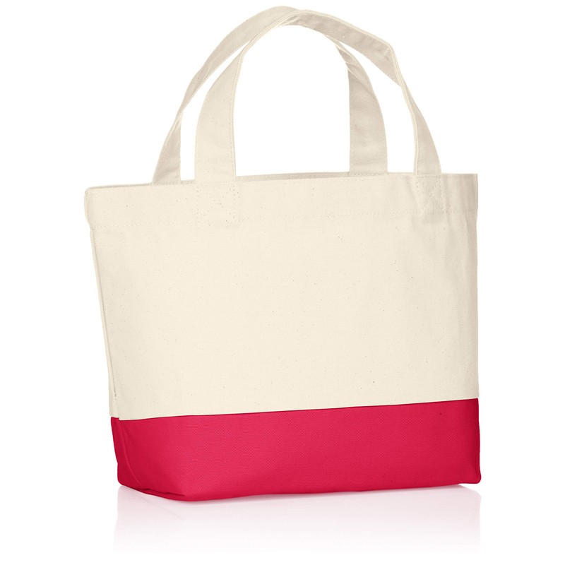 Printstar TWT Canvas Two-Tone Tote S 00780-TWT_S, Natural × Hot