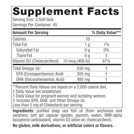 Nordic Naturals Prenatal Dha Sabor 830 Omega 400 Vitamina Por Porción Cápsulas Blandas Porciones Suplemento Alimenticio Aceite Pescado Gmo