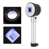 10X Magnifier Handheld Loupe with Scale LED Metal Handle Optical