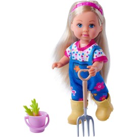 Evi Love Farmer, Farmer Toy Doll with Shovel, Mung Fork, Bucket and Carrots, 12 cm, from 3 Years