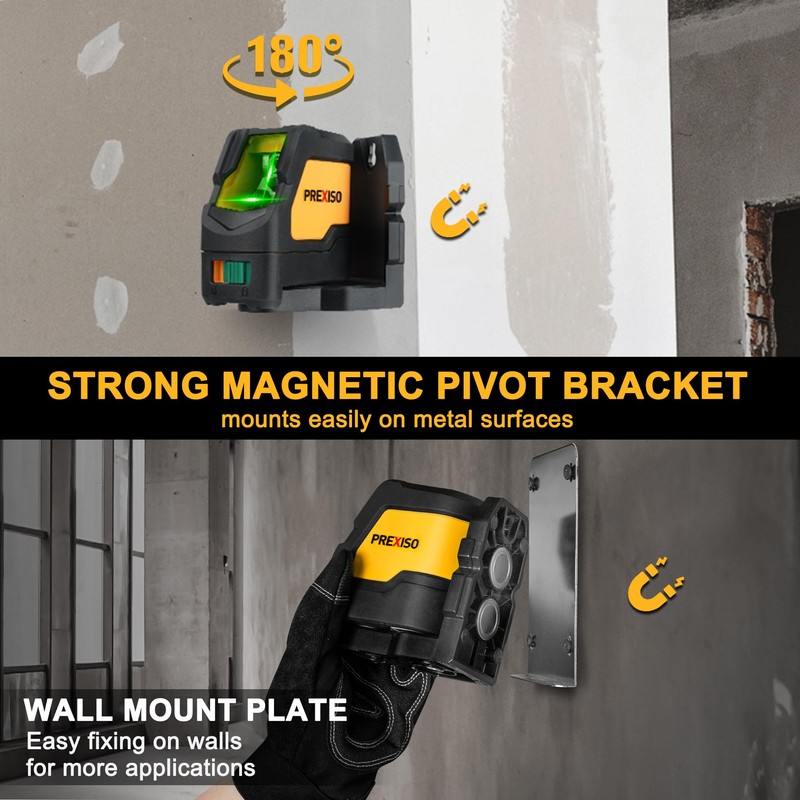 Prexiso Laser Level with Tripod, IP54 Professional 150 Wide Angle