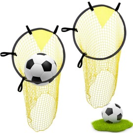 quiodok Pack of 2 Top Football Goal Accessories Yellow Football Target Football Goal Corner Shooting Football Goal Target Net Football Training Football Accessories 45 x 60 cm Football Target Net for