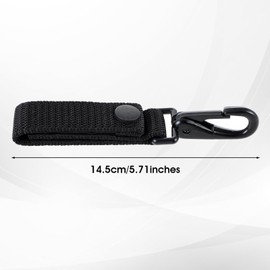Wanmu 2Pcs Heavy Duty Belt Keeper Clip Key Holder, Key Clip with Nylon MOLLE Strap & Metal Snap & Key Clip, Tactical Vest Accessories, Law Enforcement Accessories, Police Military Equipment
