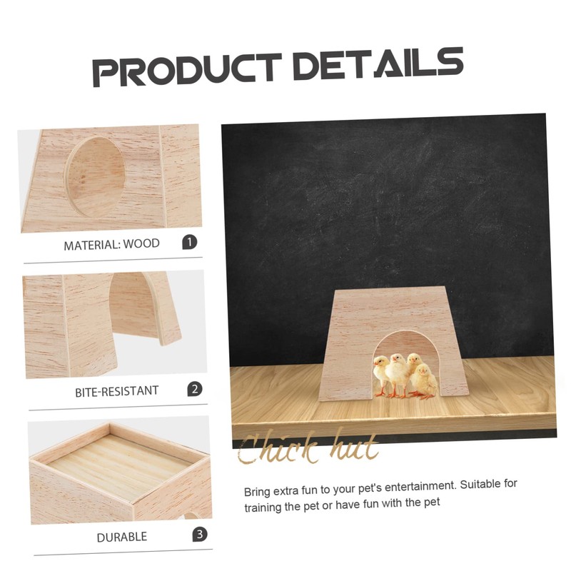 SUPVOX Chicken Wooden for Small Pets Cozy Hamster Hideout Design