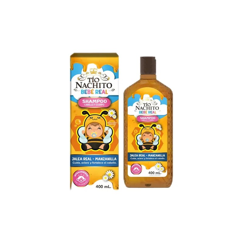 Shampoo Tio Nachito Bebe Jalea Real + Manzanilla 2 Pzas