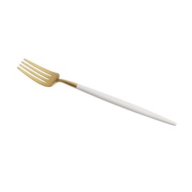 Cutipol GOA GO07WGB Dessert Fork, White/Gold, 7.3 inches (18.5 cm)
