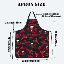 BDPWSS Funny Crawfish Boil Apron Crawfish Boil Party Supplies Cajun Festival Crawfish Crew Gift Crawfish Boil Crew Apron (Crawfish crew apron)