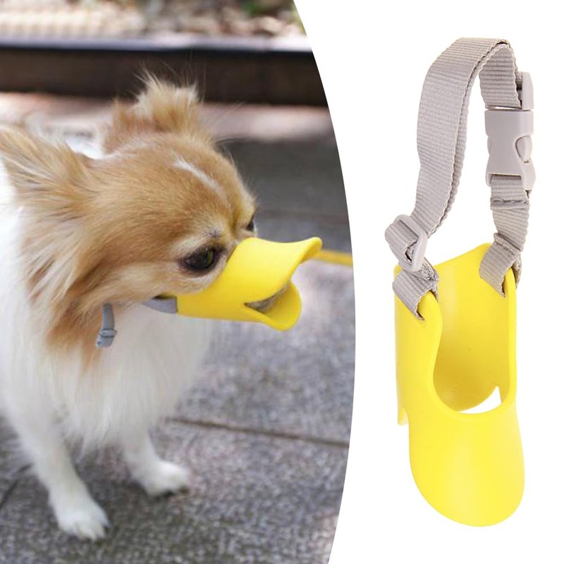 Dog Muzzle, Anti Bite Silicone Duck-Bill Duck Mouth Shape Dog