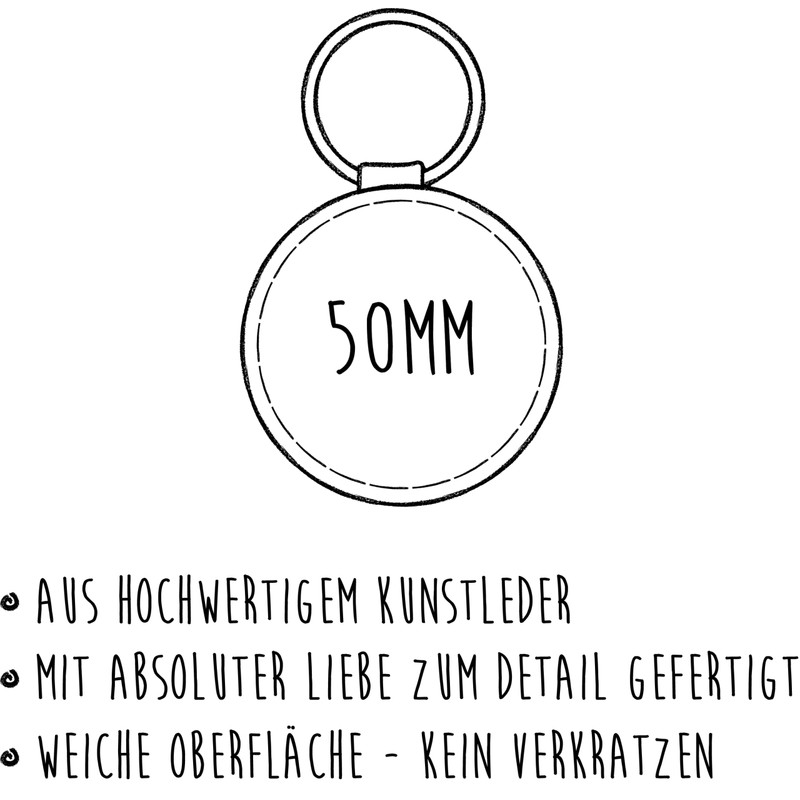 Mr. & Mrs. Panda Round Keyring Dad Bear, gray