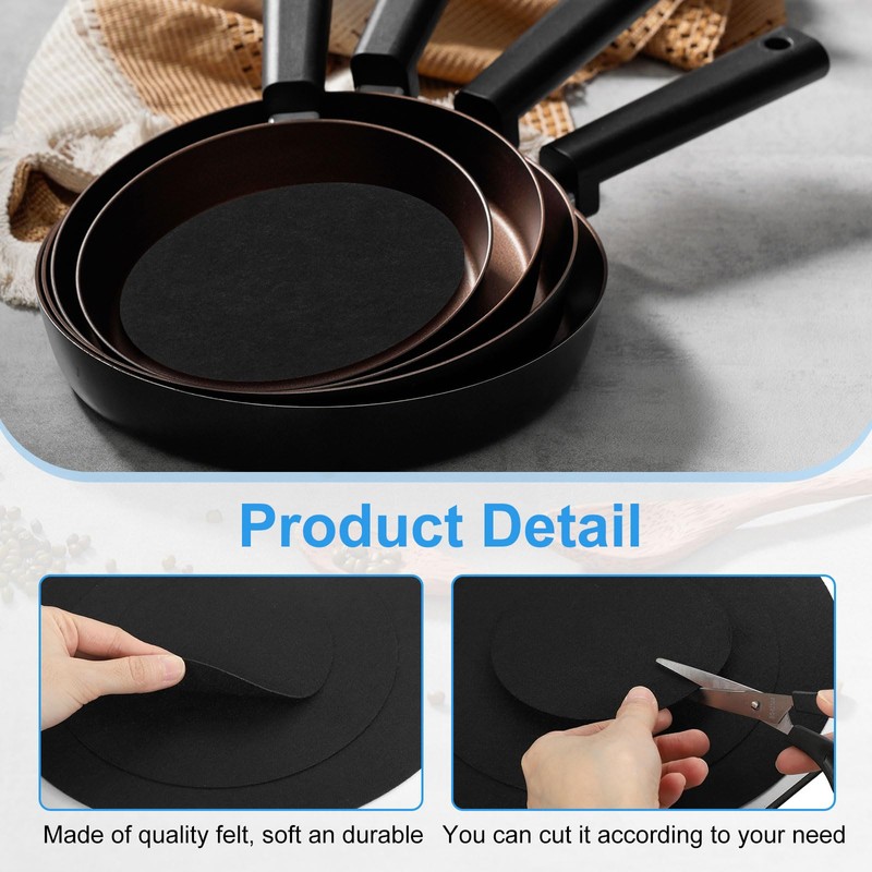 uxcell 12.5cm/4.9" Pot and Pan Protectors, 10Pack Anti-Slip Pan Dividers