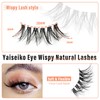 Half Lashes Wispy 3/4 False Eyelashes Natural Look Fluffy Clear