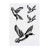 Azeeda 4 x 'Fliegende Ente' Temporäre Tattoos - Wasserfest, Hautfreundlich