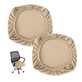 YZROHYI Set of 2 round seat covers, chair covers, seat cushion cover for upholstered chair, office chair, chair covers, washable, protective cover, bar stool, elastic chair cushion cover, office chair