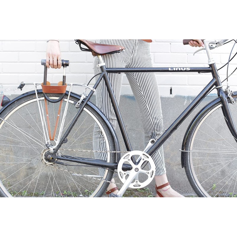 U-Lock Holster for Kryptonite Bicycle Locks; Leather D-Lock Holder for