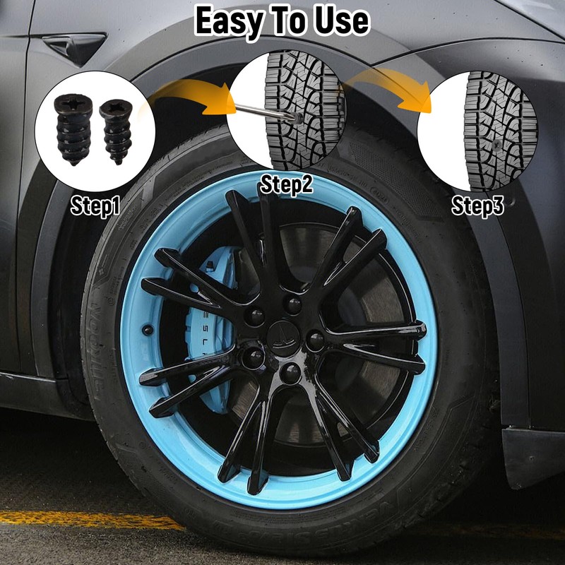70Pcs Tyre Repair Kit Rubber Nails, Tire Repair Screws with