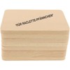 teemando® 8 x Raclette Wooden Coasters with Print, 10 cm,
