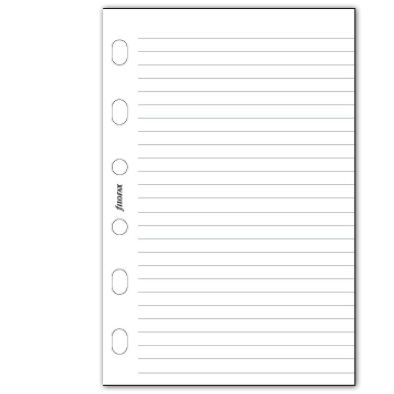 Filofax Pocket White Ruled Notepad