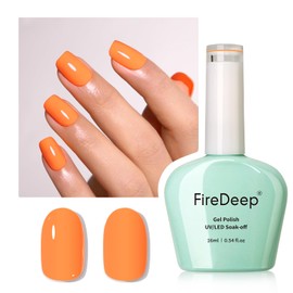 Firedeep 16ml Gel Nail Polish,Pastel Orange Yellow Color Soak Off UV LED Nail Gel Polish Spring Summer Manicure Salon DIY at Home 1Pcs