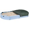 Outsunny Kids Outdoor Sandbox with Cover Garden Bed Sand Pit,