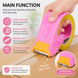 Handheld Packing Tape Dispenser for 2-Inch Tape – Adjustable 45–60mm Box Sealing Gun for Office & Warehouse