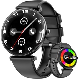 Smart Watch for Women Call/Answer/Big Dial,1.43" AMOLED Micro-Spherical Curved Screen,Fitness Tracker with Heart Rate/Sleep Monitor,IP68 Waterproof Smartwatch for Android iOS Phones