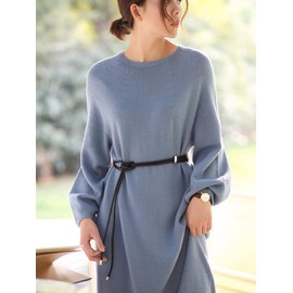 Buywis Skinny Belts for Women PU Leather Knotted Thin Waist Belt for Dresses Black Fit Waist 28"-40"