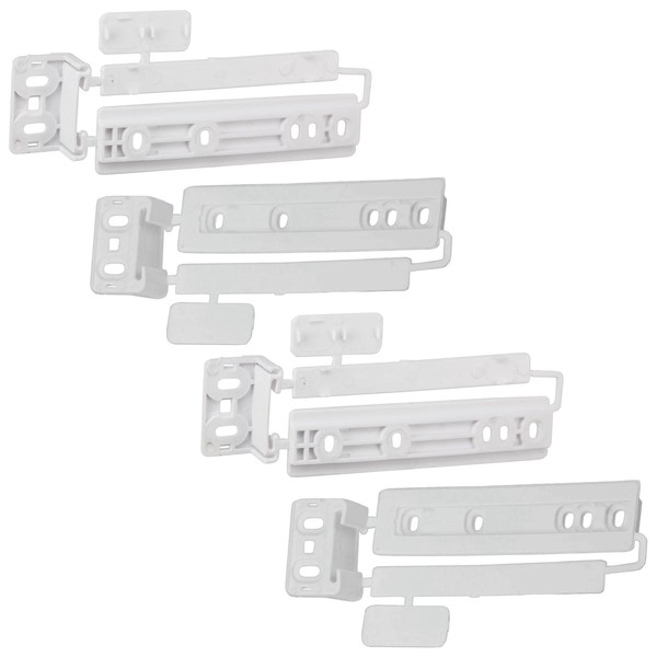 SPARES2GO Door Plastic Mounting Bracket Fixing Slide Kit Compatible with