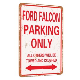 TCHPAX 12X8 - Ford FALCN Parking only vintage look funny mental tin sign-inches-Aluminum…