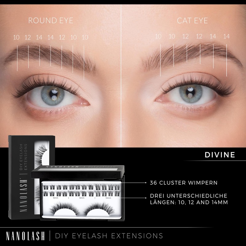 Set for Cluster Eyelashes for DIY Eyelash Extension at Home