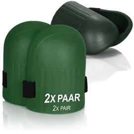 com-four® 2 Pairs of Knee Pads for Gardening, Knee Pads for Floor Laying, Knee Pads for Tiling, Joint Pads with Elastic Strap (02 Pairs Knee Pads, Anthracite/Green)