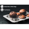 Leonyo 6-Cup Cupcake Pan, Stainless Steel Standard Size Cupcake Pans