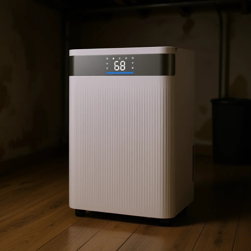 Smart Dehumidifier 9.9 Pints 5L Tank Low Noise Electronic Control