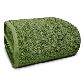 Tens Towels Jumbo Bath Sheet 40 x 80 Inches, Oversized Bath Towel Sheet, 100% Cotton, Lighter Weight, Quicker to Dry, Super Absorbent (Green)
