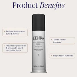 Kenra Professional Curl Defining Crème 5 |Crema definidora de rizos|Realza la textura|Controla frizz y cabellos sueltos|Define y separa rizos y ondas|