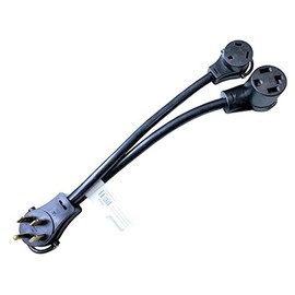 Parkworld 885965 Splitter, RV 50A to RV 30A & Dryer 30A V Adapter Cord 14-50P Male to TT-30R & 14-30R Female