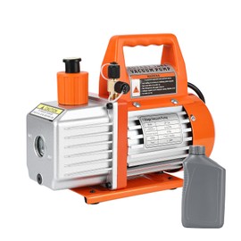 110V 4.5CFM 1/3HP Single-Stage 5 Pa Rotary Vane Economy Vacuum Pump Air Conditioner Refrigerant HVAC Air Tool R134a R410a R12 R22