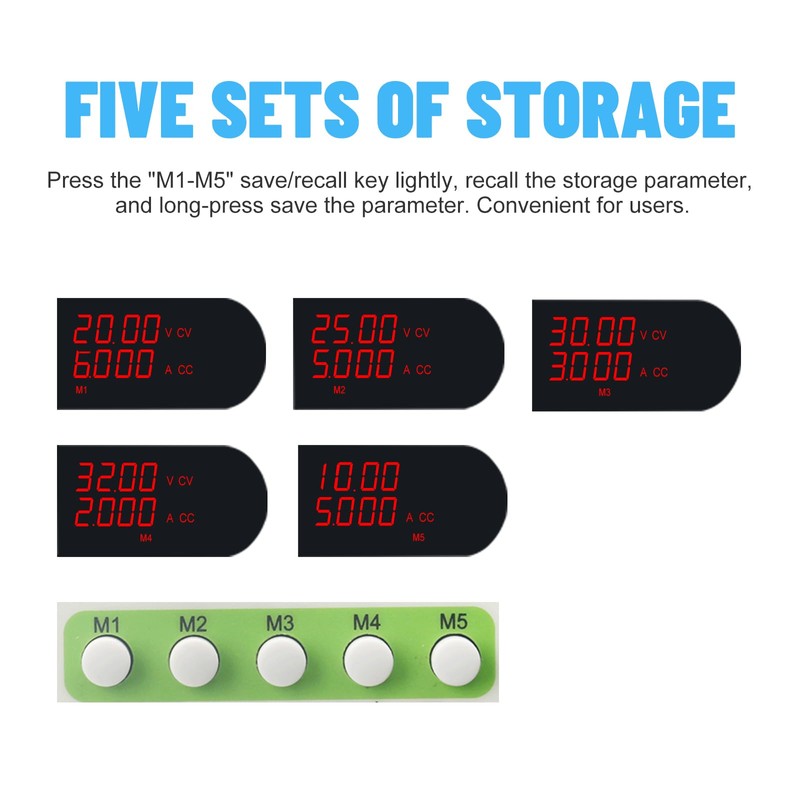 MATRIX DC Power Supply Variable, 32V 6A Adjustable Bench Power