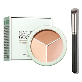 Cream Concealer Full Coverage Palette, 3 Colour Concealer Makeup Palette Blendable Shades, Corrects Dark Circles Red Marks Scars, Waterproof Concealers Stick Highlight Contour Concealers