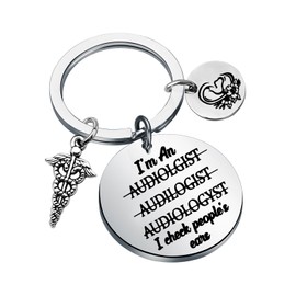 FAADBUK Audiologist Keychain ENT Doctor Appreciation Gift Audiology Graduation Gift Otologist Gifts (Ear Keychain)
