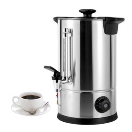 Coffee Maker Commercial Grade Stainless Steel Coffee Urn Tea Urn Coffee Pot Catering Hot Water Boiler With Anti-Dry Burn Protection Thermostat Control For Cafe Office Teahouse Wedding Party (8L)