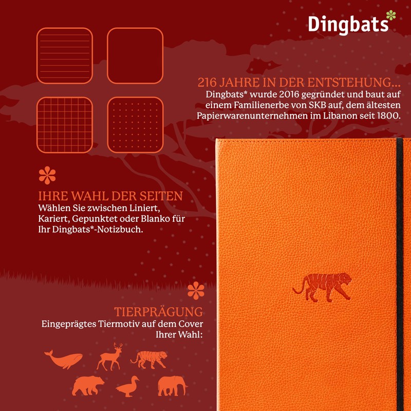 Dingbats* - Animal World Notebook A4 Dotted - Hard Cover